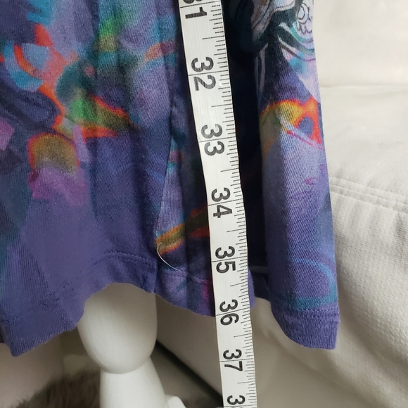 Etro Purple Sheer Printed V Neck Shirt Dress - Picture 5 of 9